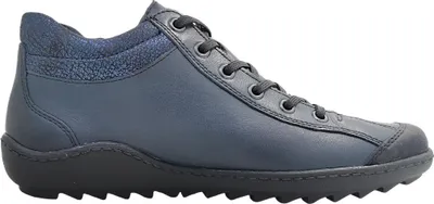 Imagen del producto de Zapatos deportivos para mujer, tipo botín, con cordones, color azul, para uso diario