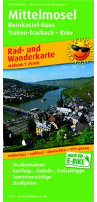 Immagine prodotto di Mittelmosel, Bernkastel-Kues - Traben-Trarbach - Kröv. Scala: 1:25.000