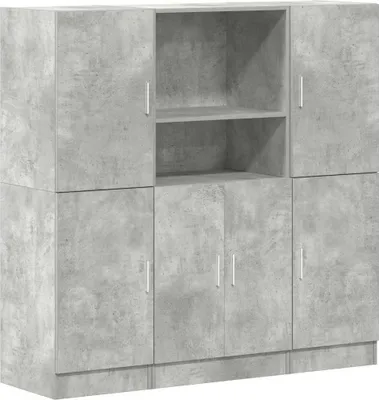 Immagine prodotto di vidaXL Set di armadietti da cucina a 3 pezzi in legno grigio cemento