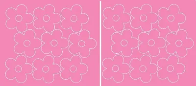 Image de Autocollants muraux fleurs, 18 pièces, rose mat