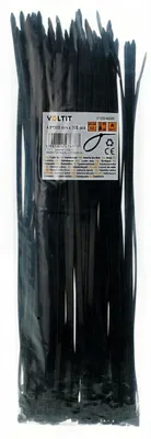 Produktbild von KABELBINDER 4,8 x 300 NYLON 66 SCHWARZ - 100 Stk.