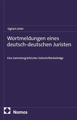 Obrázok produktu pre Wortmeldungen eines deutsch-deutschen Juristen