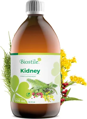 Image de Biostile Reins – Jus de plantes à base de verge d'or, de prêle et de moustaches de chat pour des reins en bonne santé