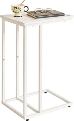 Immagine prodotto di Tavolino Aibiju colore marmo bianco struttura in legno e metallo portata 22,7 kg