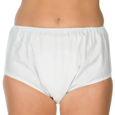 Zdjęcie produktu dla Majtki na nietrzymanie moczu Suprima PVC, model wsuwany, nr art. 1-205-001 (unisex) – rozmiar 34 – białe