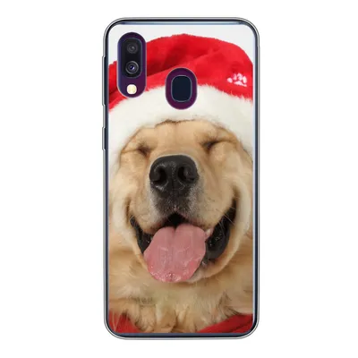 Produktbild von MuchoWow® Handyhülle Schutzhülle Hülle für Samsung Galaxy A40 Hund - Lustig - Lachen - Kinder - Jungen - Mädchen Silikon Softcase Handy Hülle - Handy-Tasche