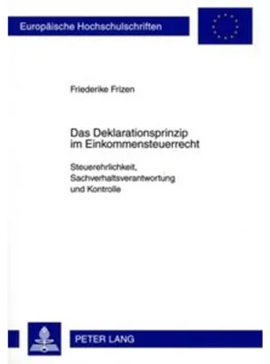 Obrázek produktu pro Das Deklarationsprinzip im Einkommensteuerrecht