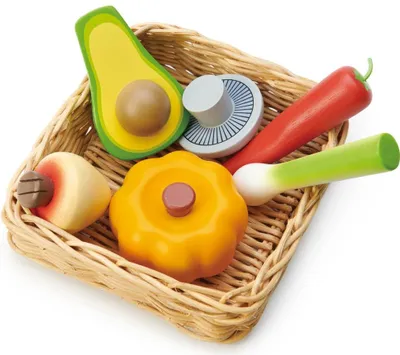Productafbeelding van Tender Leaf Houten Groentemand Speelgoed - Speelset voor kinderen