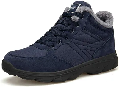 Immagine prodotto di Scarpe da trekking invernali, impermeabili, foderate, colore blu, taglia 41 EU