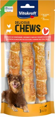 Obrázok produktu pre Vitakraft Dog Chews, lisované kuracie mäso, veľkosť L, 140 g
