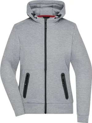 Produktbild von Ladies' Hooded Jacket light-melange, Gr. S