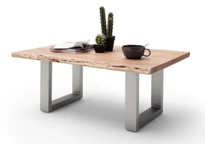 Produktbild von Couchtisch Baumkantentisch Akazie-massiv rechteckig natur lackiert 110 cm