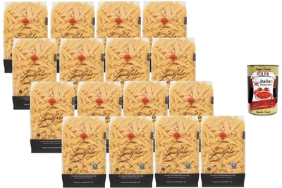 Produktbild von Italian Gourmet Pasta Casarecce 16 x 500 g – Gedrehte italienische Pasta aus Hartweizengrieß, ideal für Pesto, Sugo, Ragù & cremige Saucen, al dente Genuss + Italian Gourmet Polpa