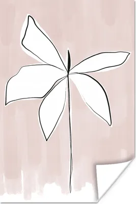 Produktbild von MuchoWow® Poster Blume - Abstrakt - Pastell 40x60 cm - Plakate für die Wand - Poster Babyzimmer