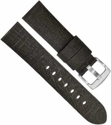 Produktbild von Herzog Vegan Chrono Uhrenarmband braun Verlauf Apfelfaser Prägung, Schließe:Silbern, Anstoß:24 mm