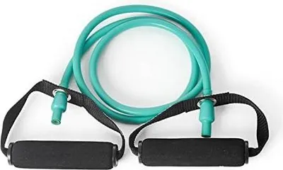 Produktbild von DITTMANN Body Tube Deluxe Fitnessband Expander grün/mittel Schaumstoffgriff