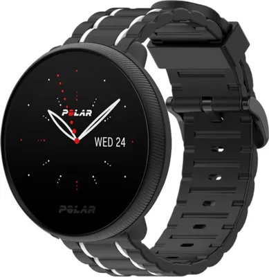 Produktbild von Strap-it Polar Ignite 3 Sport Schnallenarmband (Schwarz/Weiß)