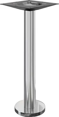 Produktbild von MILAN | Bistro Stehtischgestell | Edelstahl | Fuß: Ø 18 cm | Säule: 7,6 x 102 cm | Bodenmontage | Tischgestell Rund, Bartischgestell