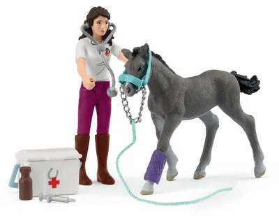 Immagine prodotto di Schleich 42752 - Signora Kramer con puledro (non ordinabile singolarmente) - Club del Cavallo