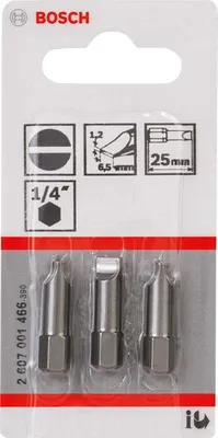Produktbild von Schrauberbit Extra-Hart S 1,2 x 6,5, 25 mm, 3er-Pack