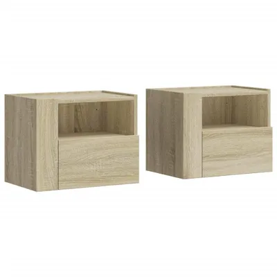 Produktbild von Wand-Nachttische 2 Stk. Sonoma-Eiche 45x30x35 cm