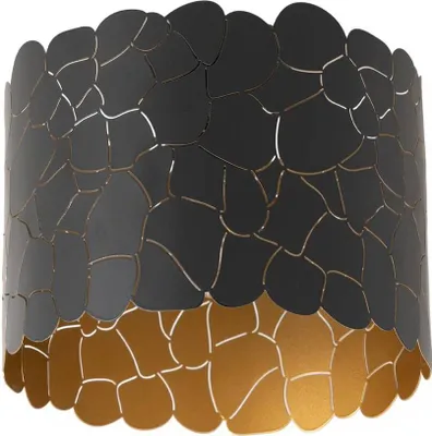 Produktbild von Lindby Deckenleuchte Aralena, schwarz/gold, Metall, Ø 26 cm