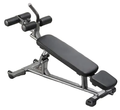 Imagen del producto de Banco para abdominales, con ajuste de altura, alta capacidad de carga, color gris