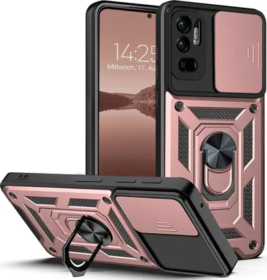 Produktbild von Armor Handyhülle für Xiaomi Redmi Note 10 5G Kameraschutz Handy Panzer Case Cover Schutzhülle Outdoor Farbe: Rosegold