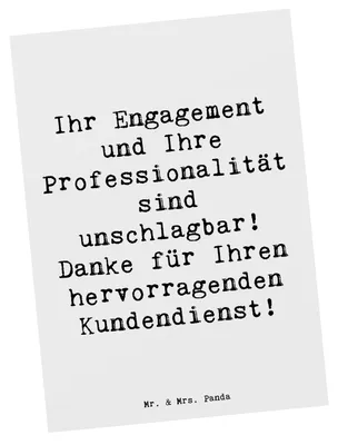 Produktbild von Mr. & Mrs. Panda bildkarte Spruch Kundendienstmitarbeiter Held - Weiß - Geschenk, Aufmerksamkeit, Bedanken, Grußkarte, Ansichtskarte, Postkarten, Ansichtskarten, Danke