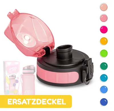 Productafbeelding van Schmatzfatz drinkfles vervangende dop, dop voor sportdrinkfles, lekvrije dop als vervanging voor drinkfles, BPA-vrije dop voor drinkfles, Schmatzfatz reserveonderdelen, afsluiting in roze