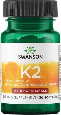 Produktbild von Vitamin K2 - mit Nattokinase 30 Weichkapseln Swanson Health Products