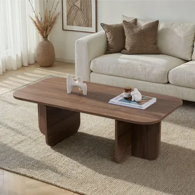 Produktbild von Skye Decor, Akira - Venezia Walnut, Couchtisch, Nussbaum, 100% MELAMINBESCHICHTETE SPANNPLATTE, 120 x 60 x 41 cm