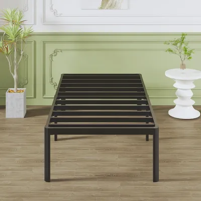 Obrázok produktu pre Jednolôžková posteľ 75x190 cm - Kovový rám postele - Výška 46 cm - Kovový lamelový rošt - Nosnosť do 500 kg