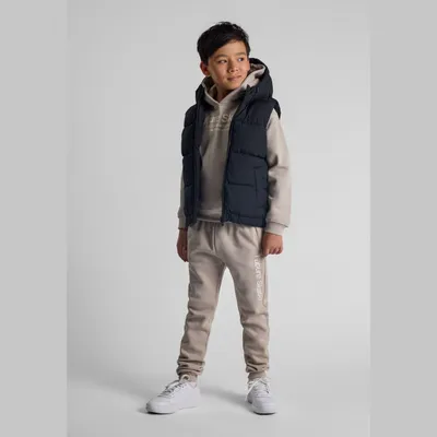 Image de Manteau matelassé noir avec capuche, taille 98, pour garçons