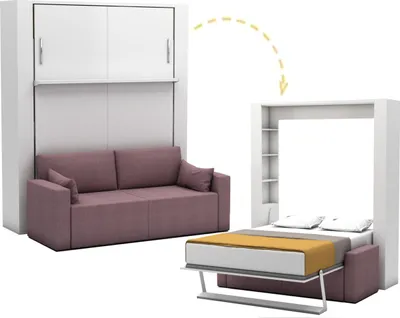Produktbild von Multimo ROYAL NOVA QUEEN Wandbett mit Sofa : K 06 Bezug: K 06