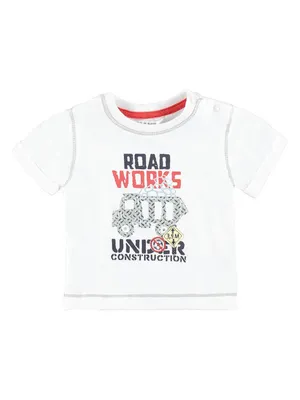 Immagine prodotto di T-shirt da bambino con stampa Kanz bianca
