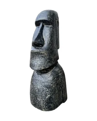 Produktbild von Moai Kopf Statue - Garten Deko Skulptur - Osterinsel-Figur aus Lavasand Grau