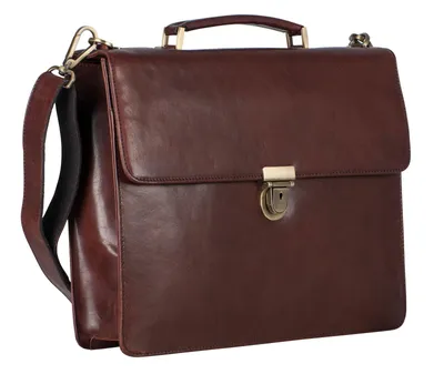 Produktbild von LEONHARD HEYDEN Leder Aktentasche Umhängetasche mit Laptopfach Cambridge Briefcase 1 Compartment Redbrown braun