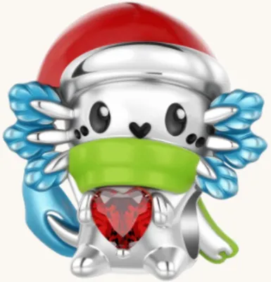 Produktbild von Gnoce Charm Weihnachtssalamander Silber JAC085