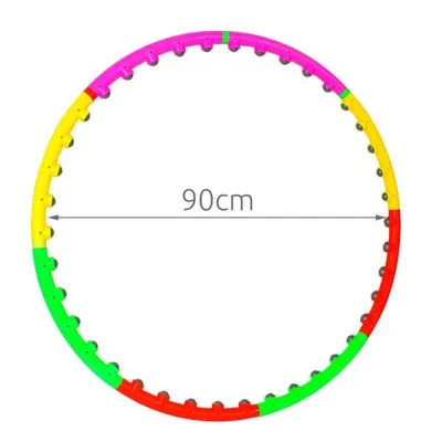 Produktbild von Massage-Hula-Hoop mit Massagebällen – Fitness-Hula-Hoop für Training und Übungen – 40 Massagerollen – Ø 90 cm – Kunststoff/Metall [DA00312]