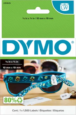 Imagen del producto de Dymo 2191635, etiquetas DYMO LabelWriter para joyería, 10 x 19 mm, color blanco