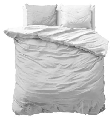 Obrázok produktu pre TRANKIELO® - Obliečka na prikrývku 200 x 200 cm - 100% bavlna, sivá/biela - Dvojsfarbná, s 2 obliečkami na vankúše 80 x 80 cm