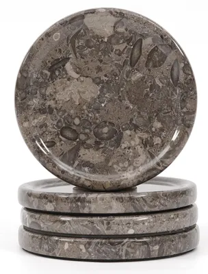 Image de Ensemble de 4 sous-verres en marbre océanique - Diamètre : 10 cm