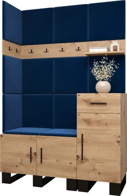 Produktbild von Garderobe ARTIN Set 10 mit gepolsterten Paneelen Industrial Design