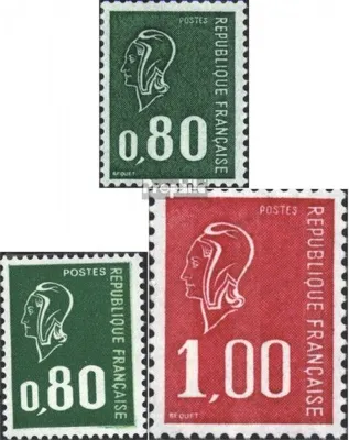 Produktbild von Briefmarken Frankreich 1976 Mi 1983A y-1985A y (kompl.Ausg.) mit Phosphorstreifen postfrisch Marianne