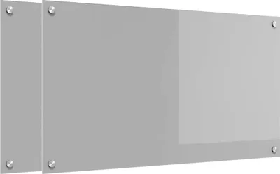 Produktbild von vidaXL Küchenrückwand 2 stk. Hellgrau 90 x 50 cm Gehärtetes Glas