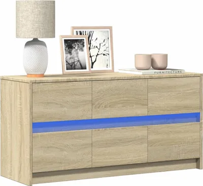 Immagine prodotto di Maison Exclusive - Mobile TV con illuminazione a LED Rovere Sonoma 100x34x50 cm
