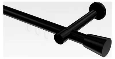 Produktbild von Innenlauf Gardinenstange Schwarz 20 mm Ø, 240 cm