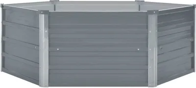 Zdjęcie produktu dla vidaXL Podwyższone łóżko 129 x 129 x 46 cm Stal ocynkowana Szary