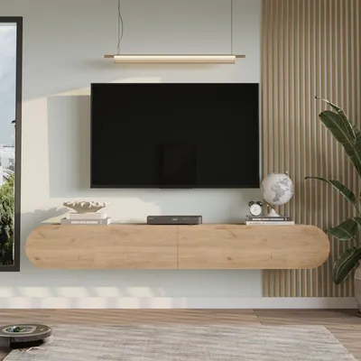 Obrázok produktu pre Skye Decor, kvalitný televízny stojan z dubového dreva, 200 cm, 100% melamín, moderný dizajn